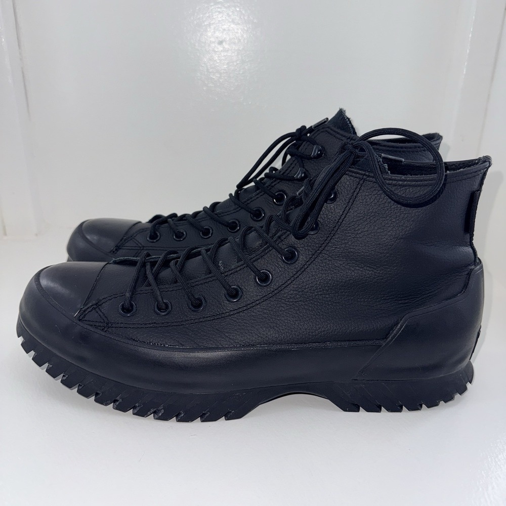 Converse Chuck Taylor All Star Lugged Winter 2.0 Men 13 Black Leather Boots